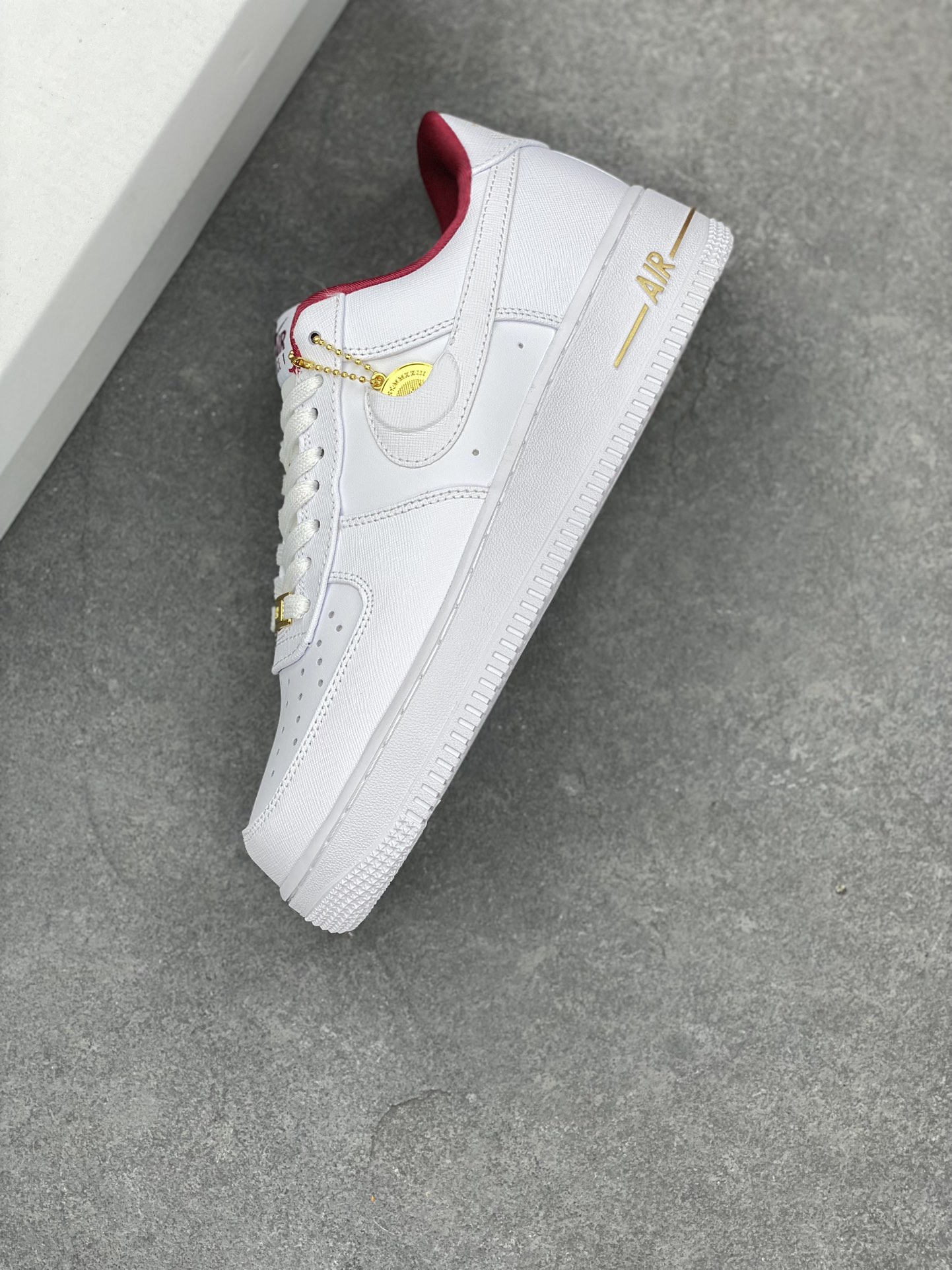 Nike Air Force 1 Low White/Burgundy Casual Sneakers DV7584-100 7 i1689618012 6478 6