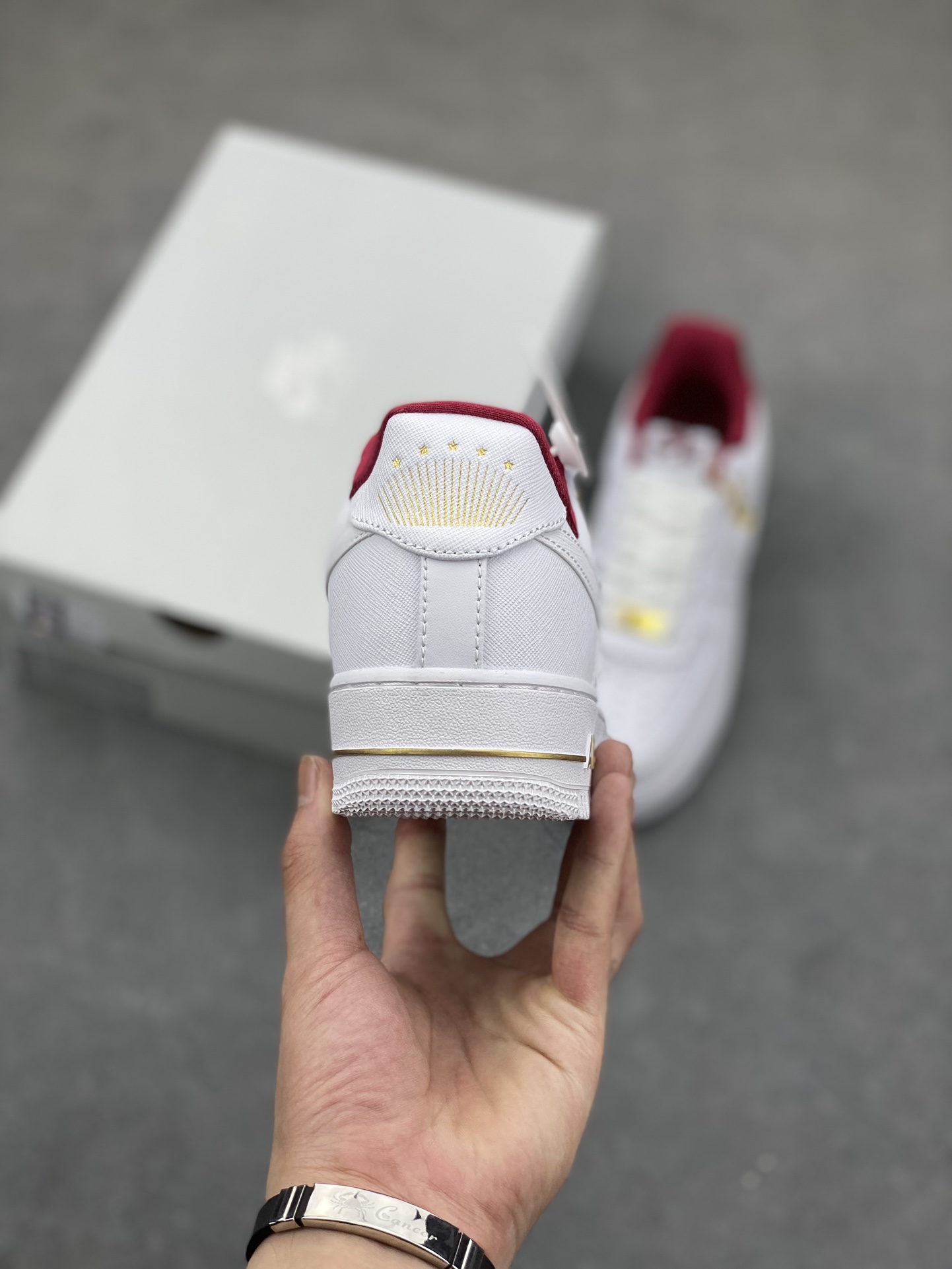 Nike Air Force 1 Low White/Burgundy Casual Sneakers DV7584-100 4 i1689618012 8962 3