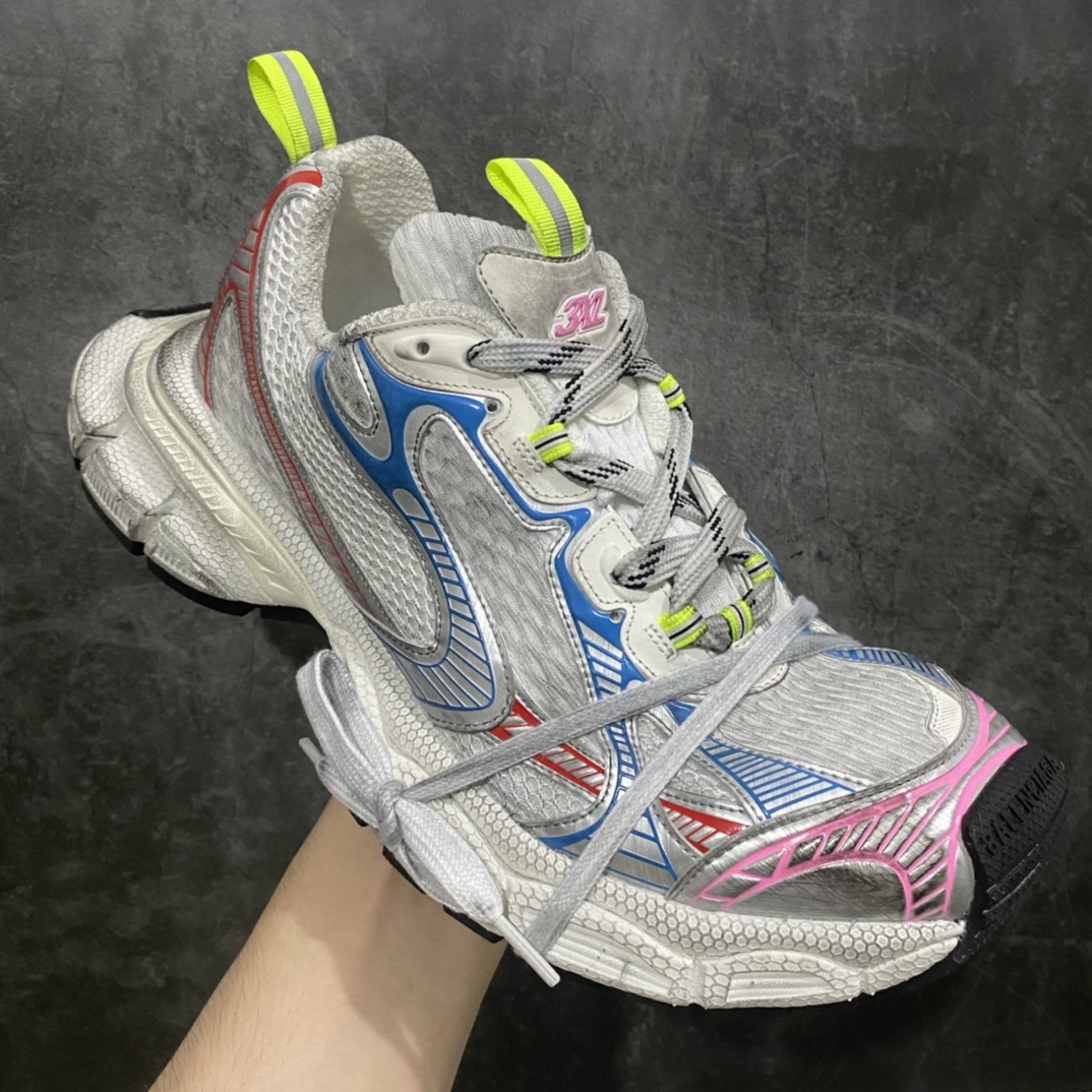 500 【PK纯原】 目前圈内最顶 BALENCIAGA 3XL Sneakers 巴黎世家十代网布系带低帮走秀复古老爹鞋