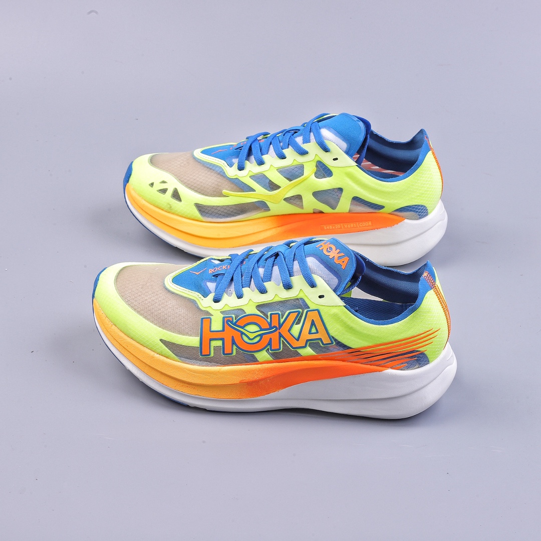 HOKA ONE X2 Rocket mesh breathable shock absorption non-slip wear-resistant low-top running shoes