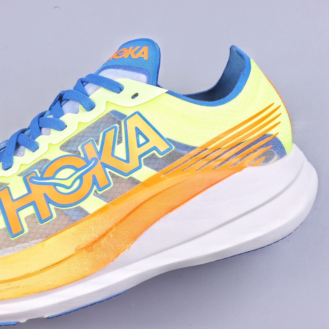 HOKA ONE X2 Rocket mesh breathable shock absorption non-slip wear-resistant low-top running shoes