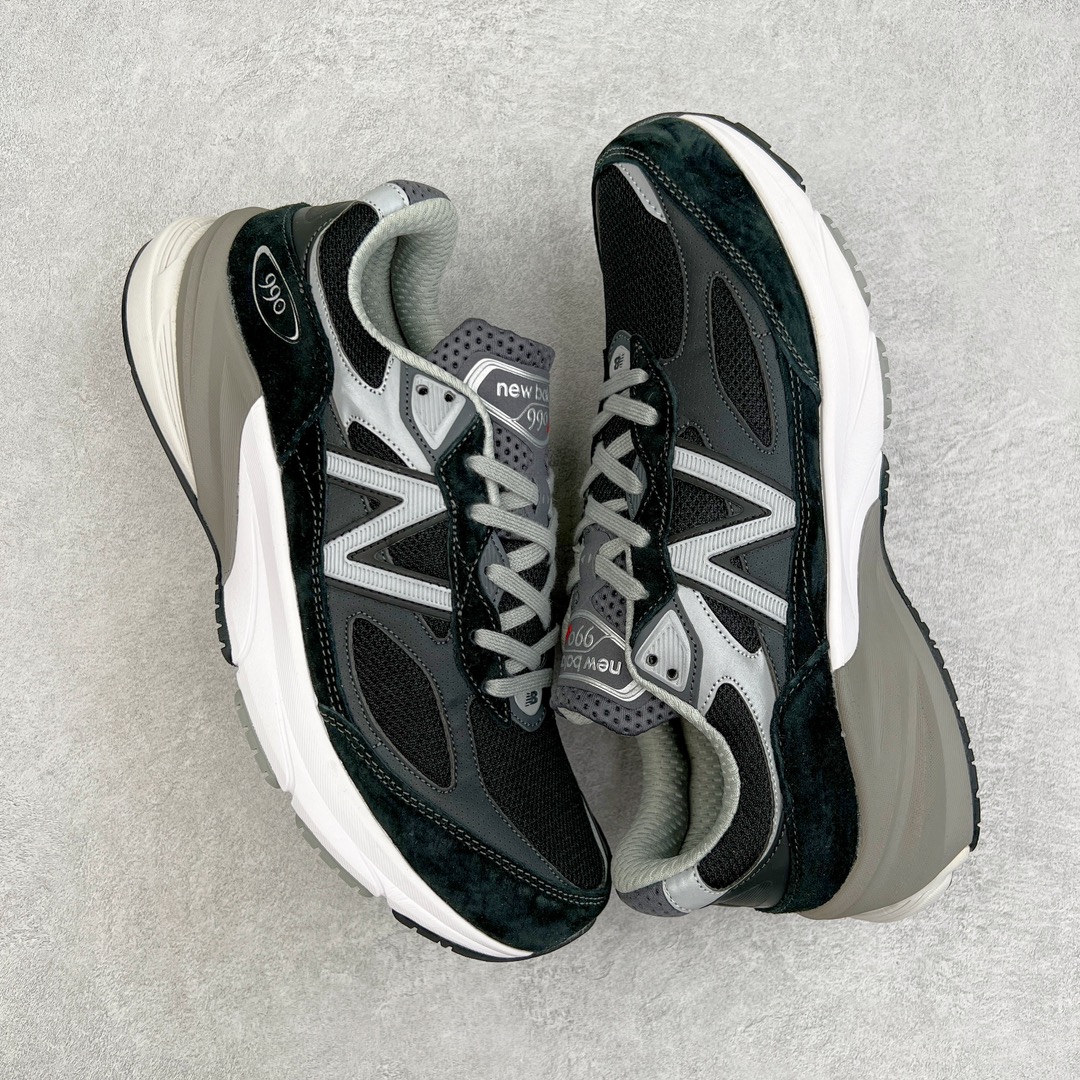 图片[3]-＃K版纯原 New Balance M990BK6 新百伦NB990V6 黑色 第六代总统复古慢跑鞋 这是一双极具现代感设计的复古跑鞋 990v6 鞋面大部分面积依旧采用麂皮和织物材质覆盖 从各种细节上看也还是有点 990v5 的影子 但相比 990v5 990v6 鞋面各种材质的拼接会更加复杂 这次 990v6 最大的改变相信大家应该也发现了 就是看上去貌似比 990v4 和 990v5 两代鞋款加起来还要厚的鞋底 其实这是 New Balance 首次采用的三重缓震组合鞋底 除了之前就有的 ABZORB 缓震科技和 ENCAP 中底 这次新加入了 FuelCell 缓震科技 看来舒适度和增高度 都要更上一层楼呀 990v6 的侧标 Logo 设计少见地没有印在绒面皮革上 而是置于网眼面料以及横跨鞋身的皮革织带之上 同时鞋舌上的标签设计并没有延用此前 990v4 和 990v5 采用的样式设计 而是采用了一种新的类似于三角徽章的设计 所以对于鞋款上的更新变化 既有延续经典的设计 也有创新性的改变 尺码：36 37 37.5 38 38.5 39 40 40.5 41.5 42 42.5 43 44 44.5 45-选品中心