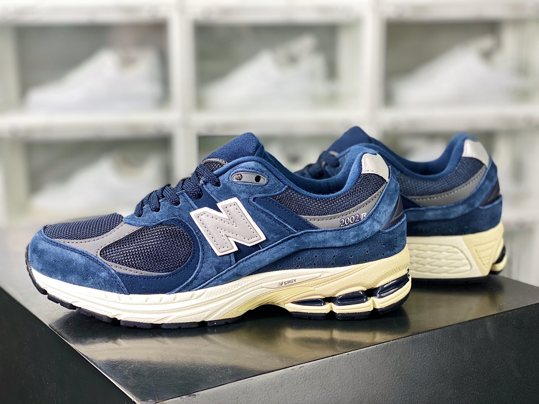 New Balance 2002R系列低帮复古老爹风休闲运动慢跑鞋“海军蓝灰银”M2002RCA