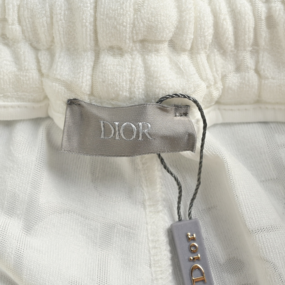 Dior/迪奥 23ss 满印logo提花毛巾短裤 23新款针织短裤