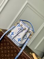 Louis Vuitton LV Nano Noe Copy
 Bags Handbags Blue Canvas Summer Collection M82386