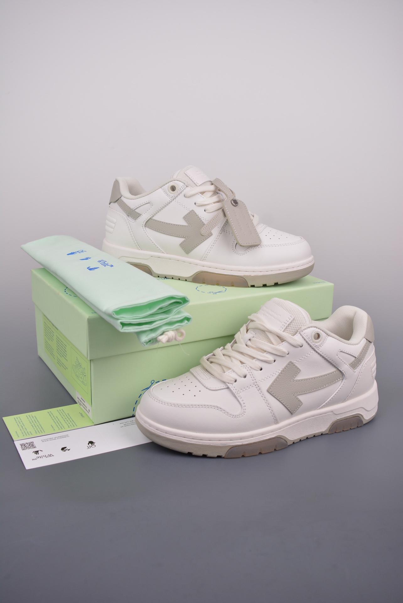 OFF-WHITE Out Of Office 低帮系带时尚板鞋 街头运动元素  OMIA189S22LEA0010109