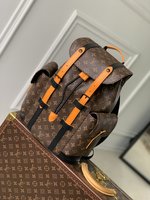Louis Vuitton LV Christopher Bags Backpack Canvas Cowhide M46699