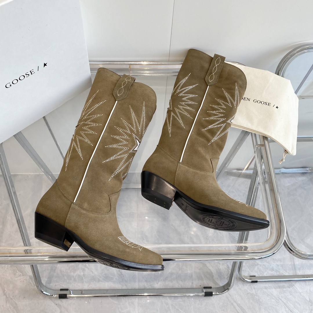 Golden Goose22 Retro National Embroidered Knight Boots: Original Design Style and Travel Comfort - 图片 6