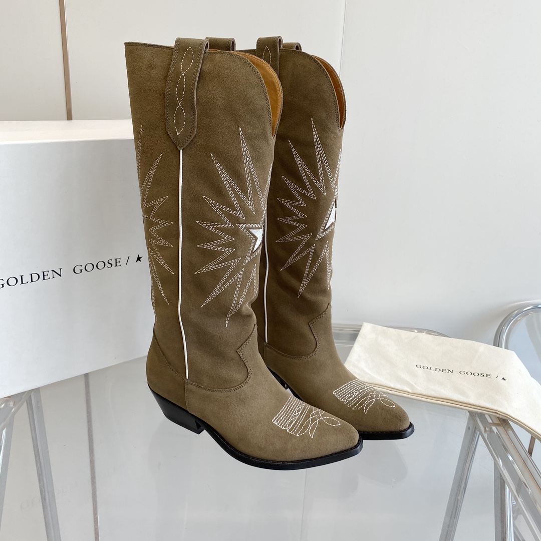 Golden Goose22 Retro National Embroidered Knight Boots: Original Design Style and Travel Comfort - 图片 3