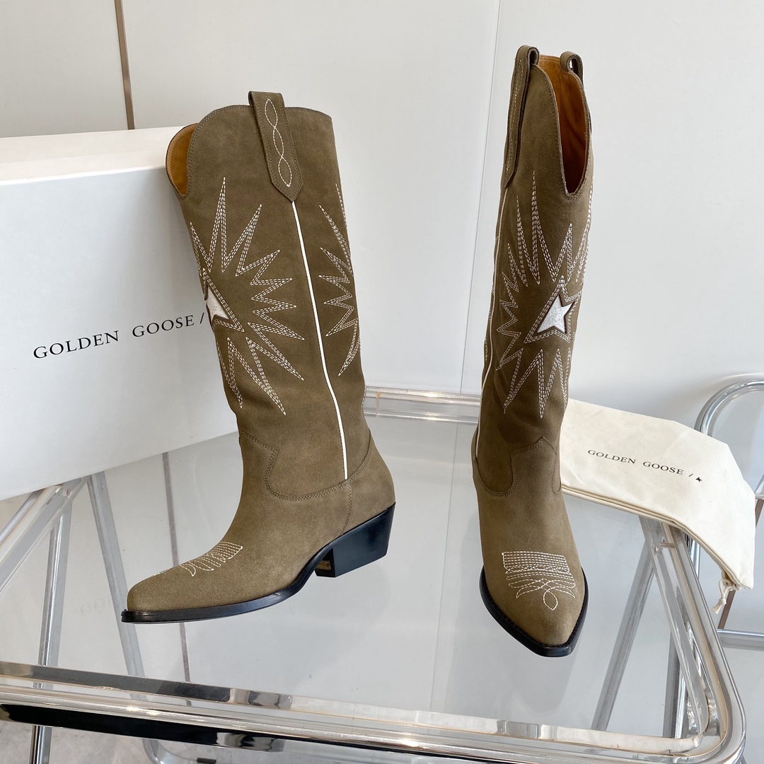 Golden Goose22 Retro National Embroidered Knight Boots: Original Design Style and Travel Comfort - 图片 8