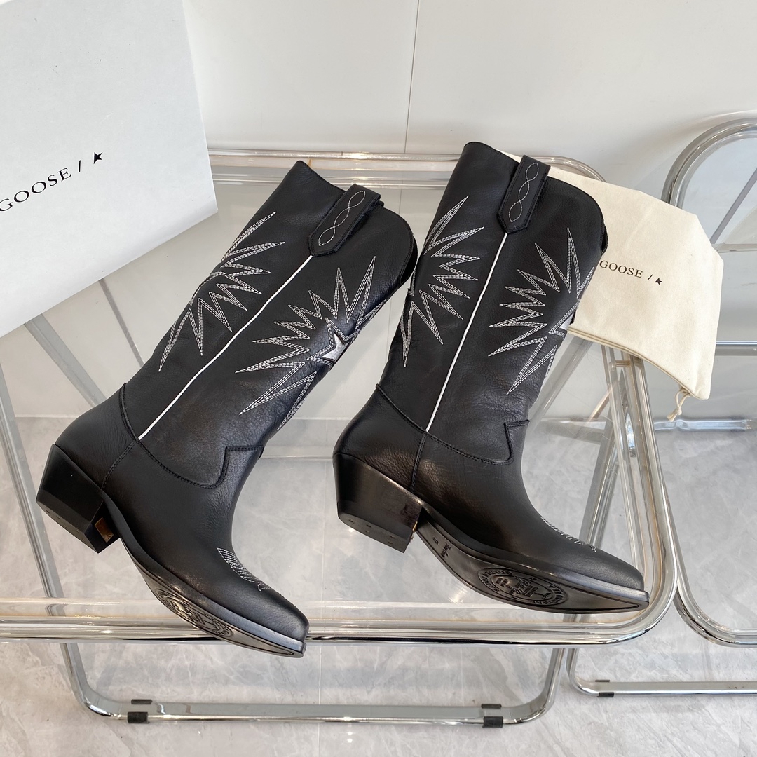 Golden Goose22 Retro National Knight Boots with Embroidery: Original Design and Quality Materials - 图片 7
