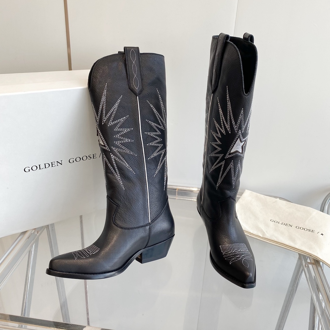 Golden Goose22 Retro National Knight Boots with Embroidery: Original Design and Quality Materials - 图片 6
