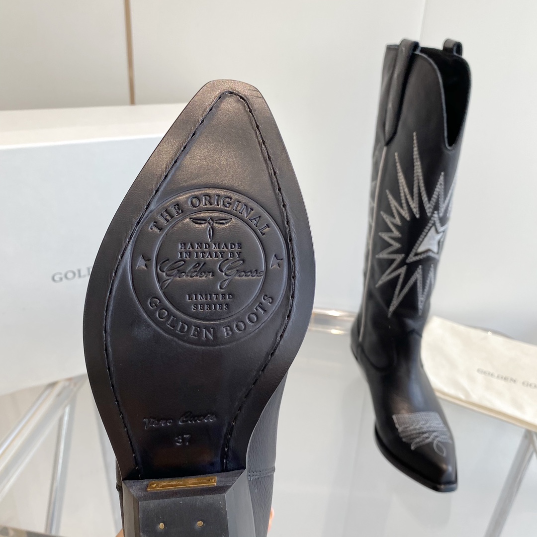 Golden Goose22 Retro National Knight Boots with Embroidery: Original Design and Quality Materials - 图片 5