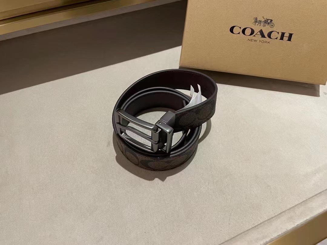 Coach Interchangeable Dual-Buckle Belt Box Set - Comprehensive 7