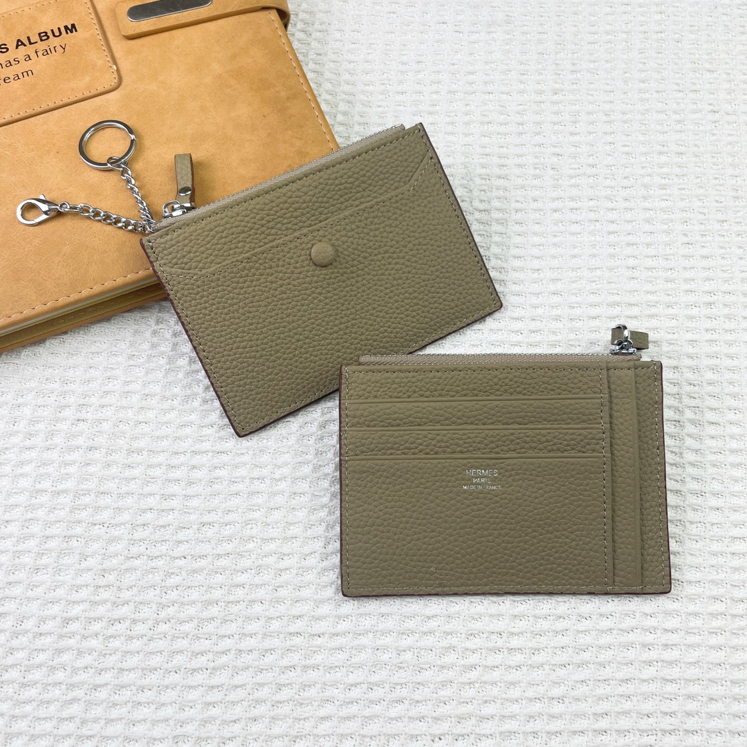 Online From China Designer
 Hermes Wallet Card pack Calfskin Cowhide