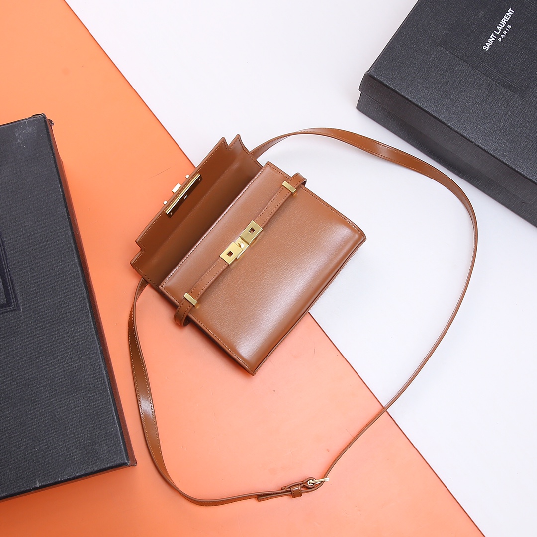 YSL Brown crossbody shoulder