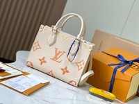 Louis Vuitton LV Onthego Handbags Tote Bags Replica 1:1
 White Empreinte​ T Monogram Mini M46513