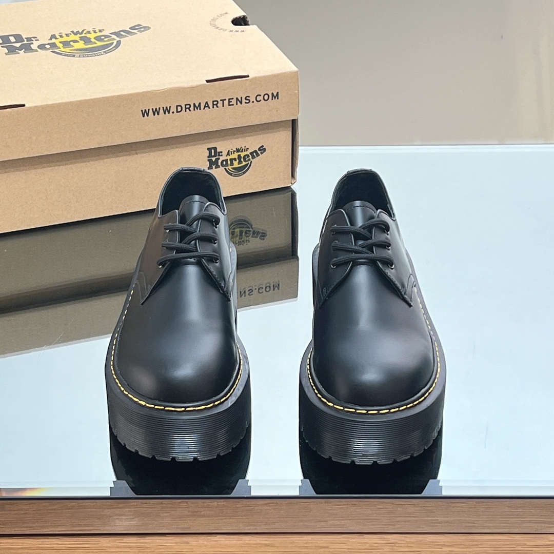 “Dr. Martens Martin: Classic Soft-Skinned Sole Boots with Open Rubber Base”