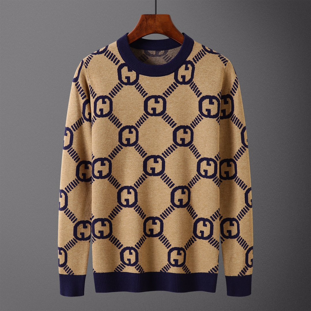 GUC•CI, suéter, número de modelo M2138#, tallas: M-XXXL, tejido: modal, anti-pilling, color: caqui