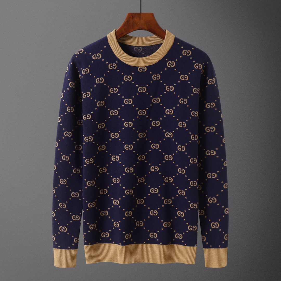 GUC•CI, suéter, número de modelo M2103#, tallas: M-XXXL, tejido: modal, anti-pilling, color: azul marino
