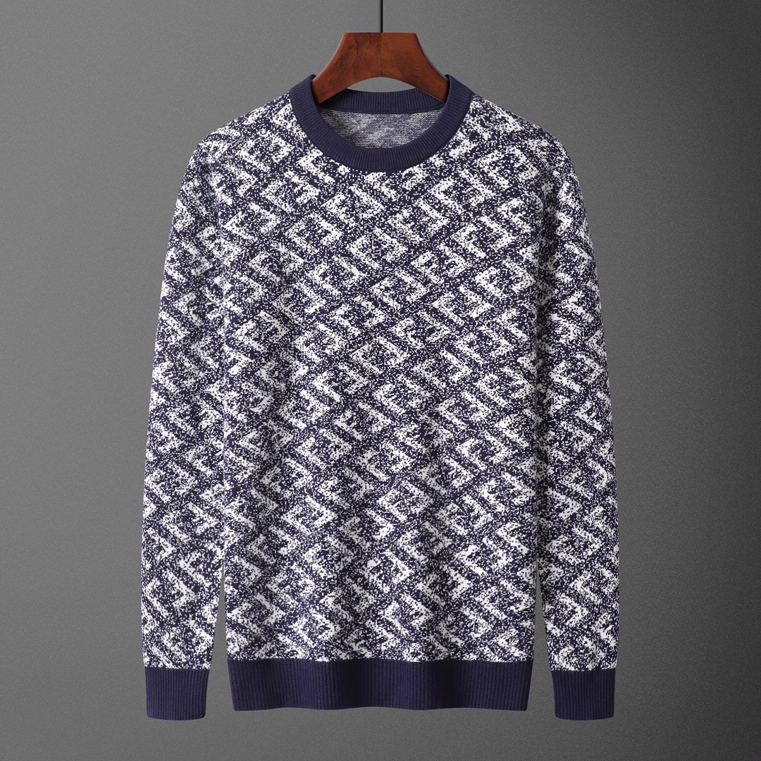 FEN•DI, suéter, número de modelo M2161#, tallas: M-XXXL, tejido: modal, anti-pilling, color: azul