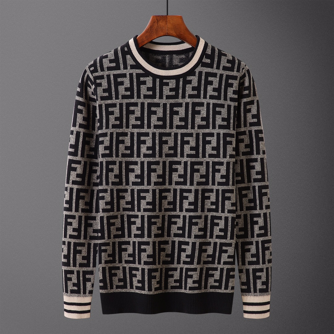 FEN•DI, suéter, estilo M2136#, tallas: M-XXXL, tejido: modal. anti-pilling, color: negro