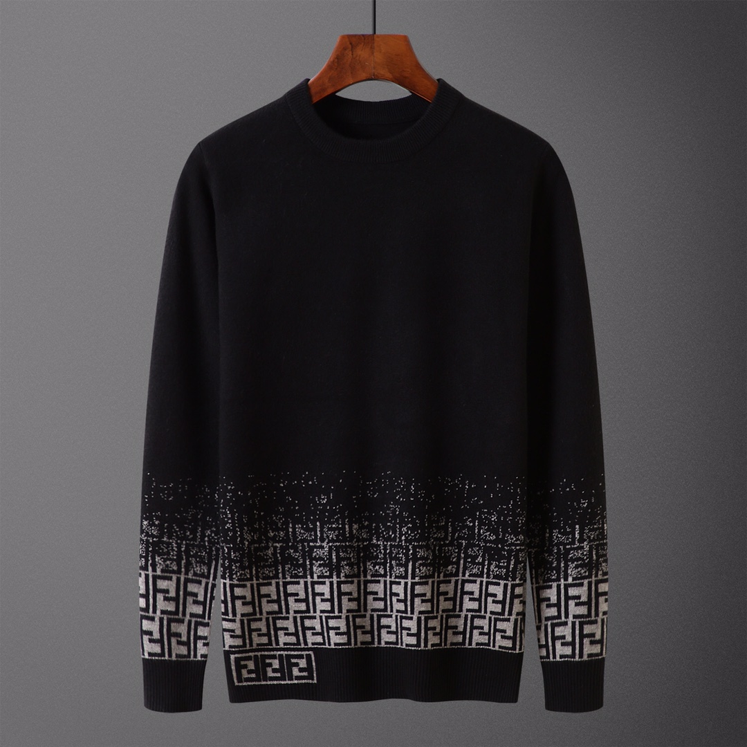 FEN•DI, suéter, número de modelo M2146#, tallas: M-XXXL, tejido: modal, anti-pilling, color: negro