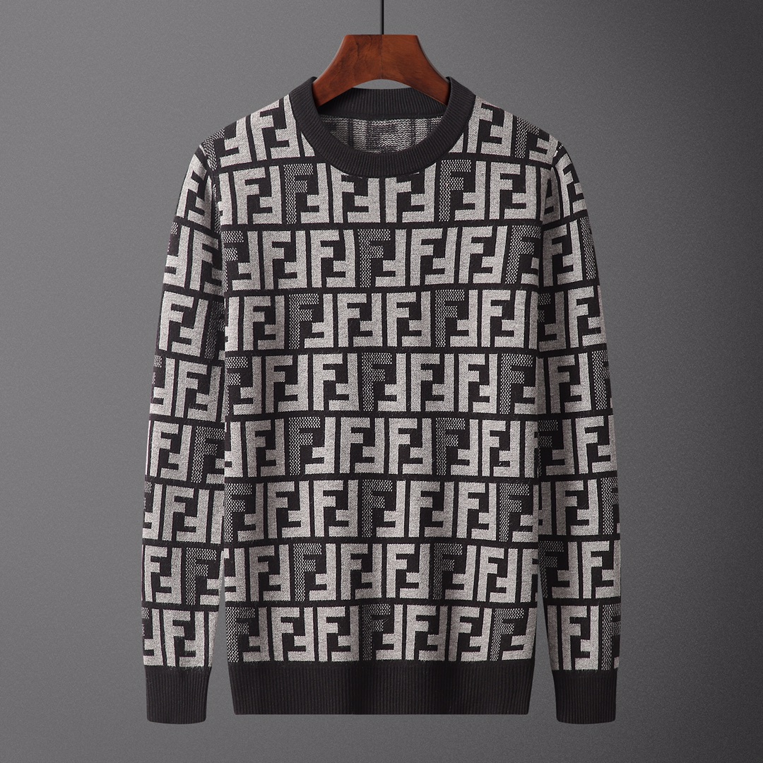 FEN•DI, suéter, número de modelo M2162#, tallas: M-XXXL, tejido: modal, anti-pilling, color: negro