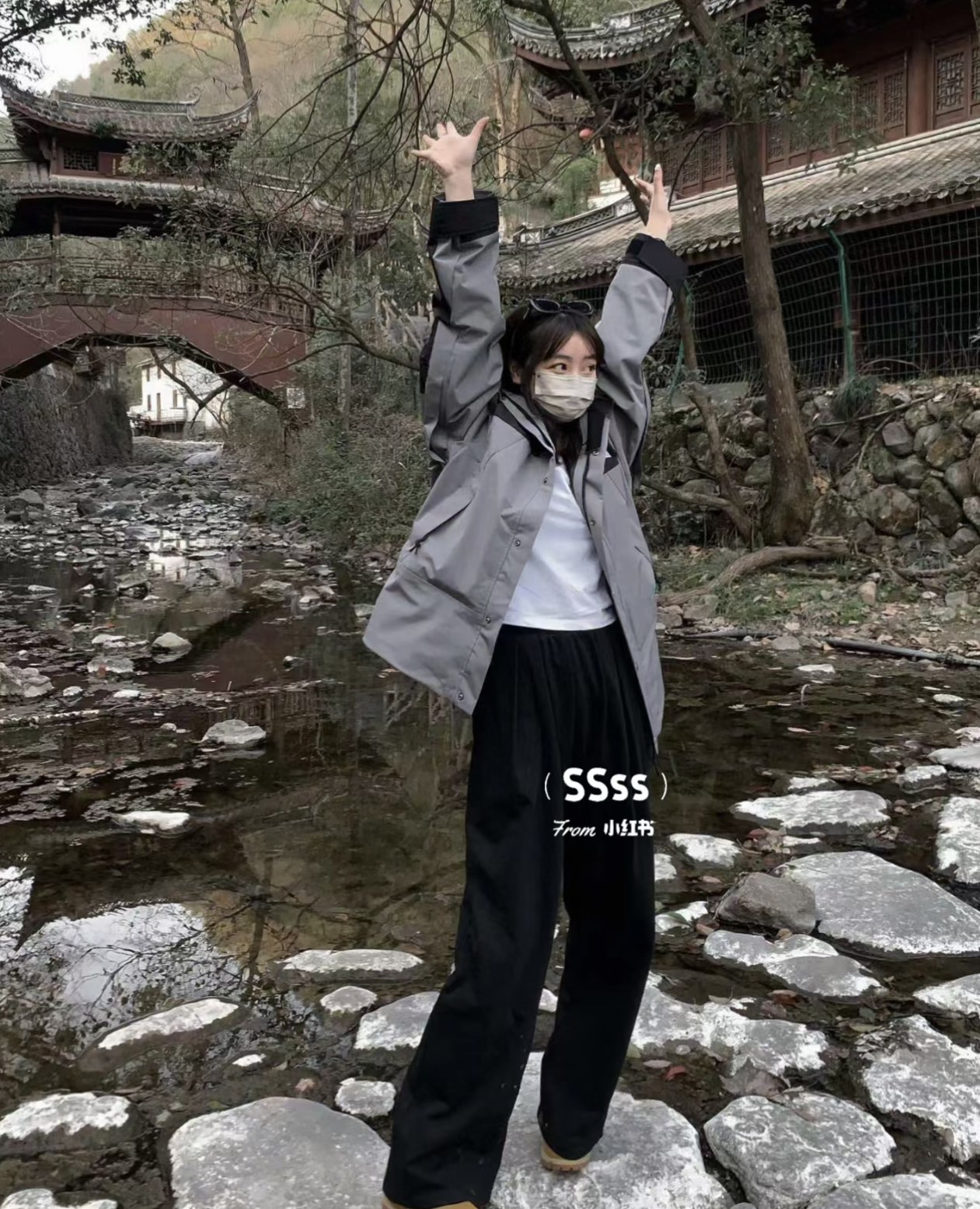 批150 1990 TNF北面经典冲锋衣 石墨灰