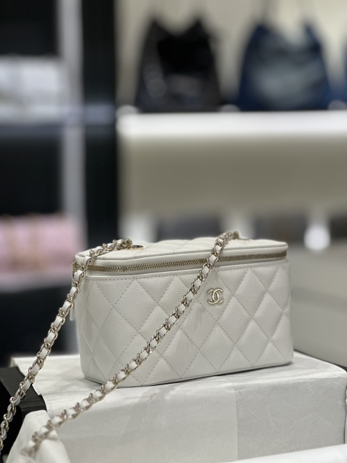 Chanel Classic Box Bag Large Size Caviar Leather With Light Gold Chain 1 Chanel Classic Box Bag Large Size Caviar Leather With Light Gold Chain