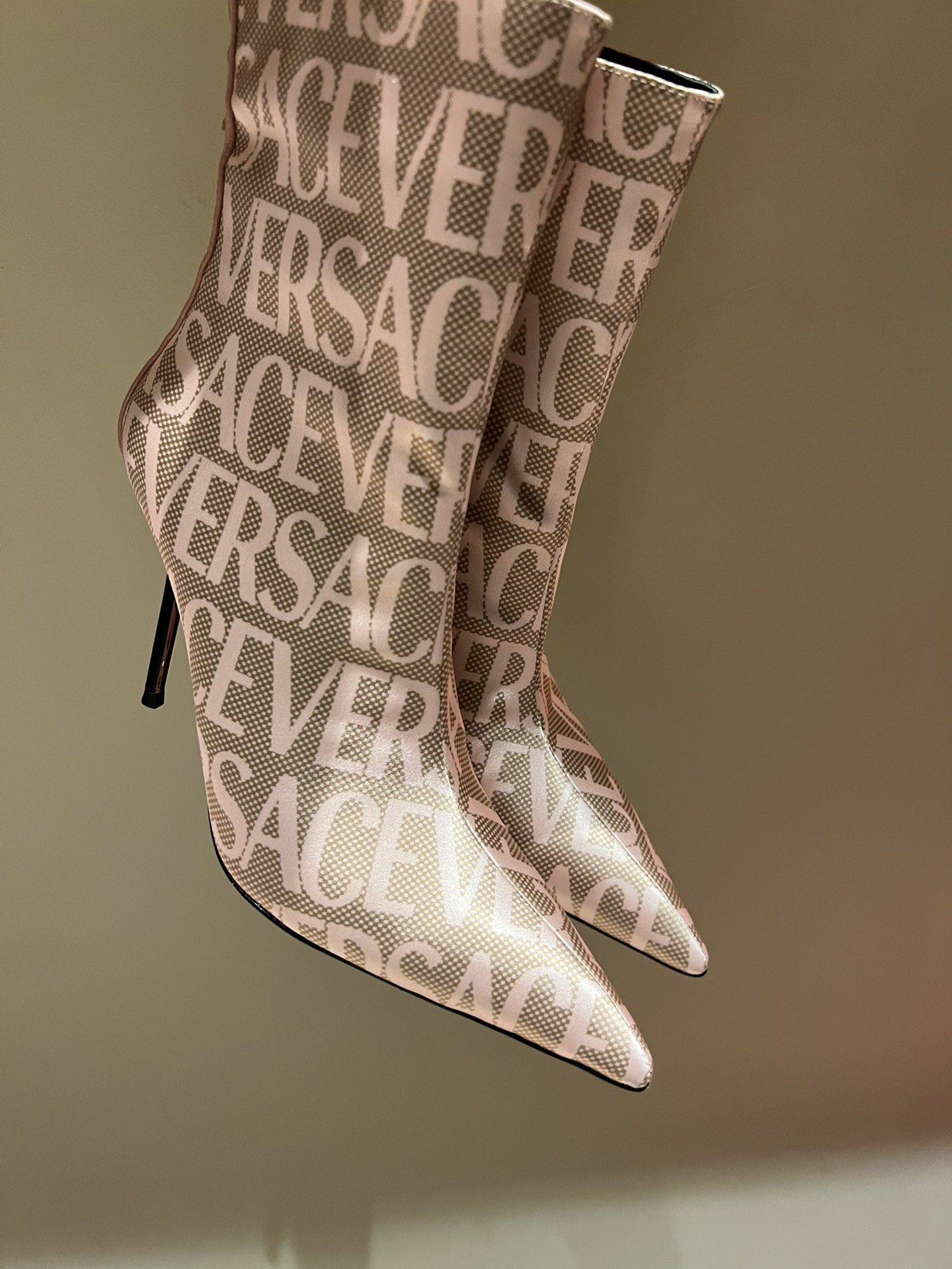 Versace范思哲细高跟长靴此款膝