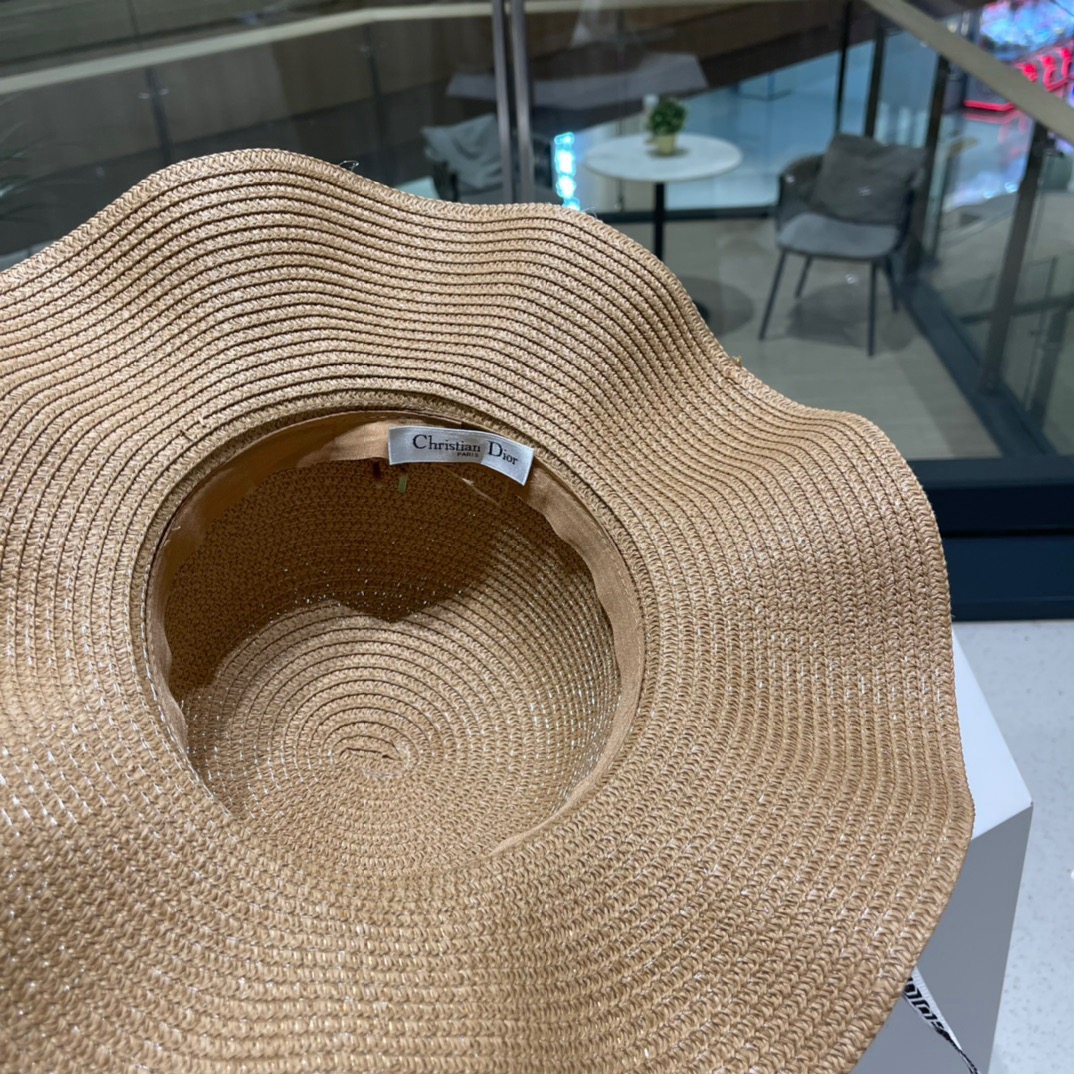 Dior迪奥草帽，沙滩遮阳帽，大草帽，头围59cm