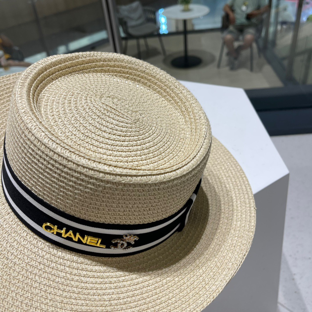 CHANEL香奈儿 新款小香风草编度假风盆帽草帽，大牌风～出街旅行单品