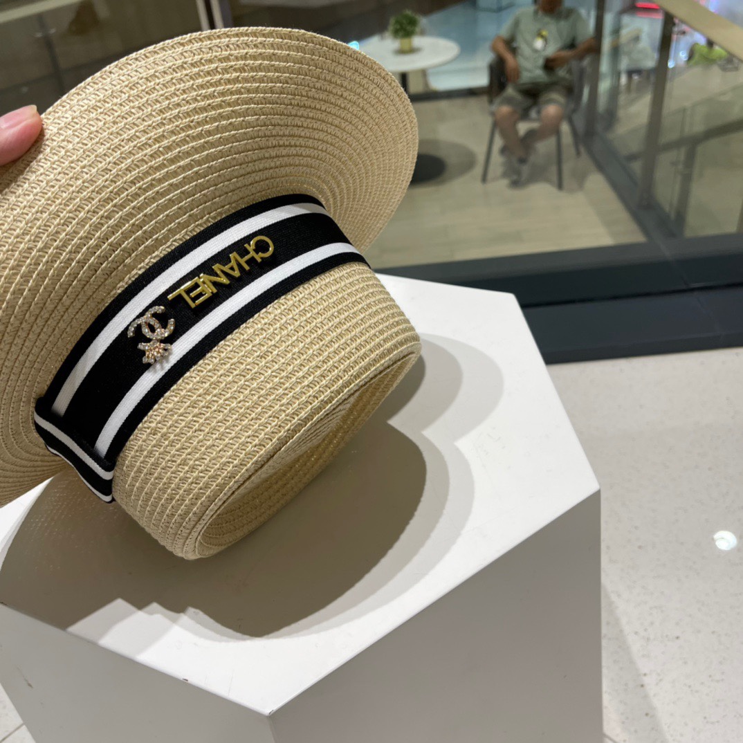 CHANEL香奈儿 新款小香风草编度假风盆帽草帽，大牌风～出街旅行单品