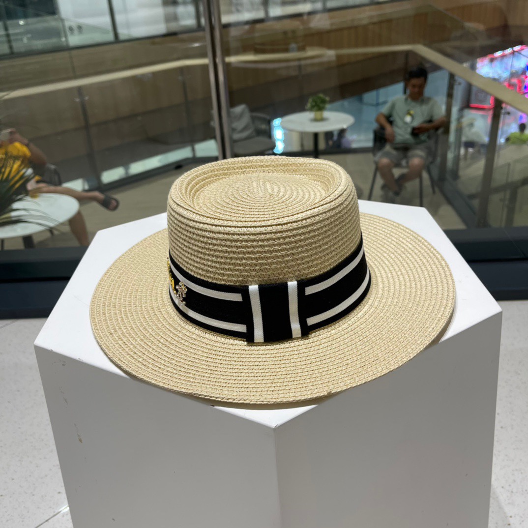 CHANEL香奈儿 新款小香风草编度假风盆帽草帽，大牌风～出街旅行单品