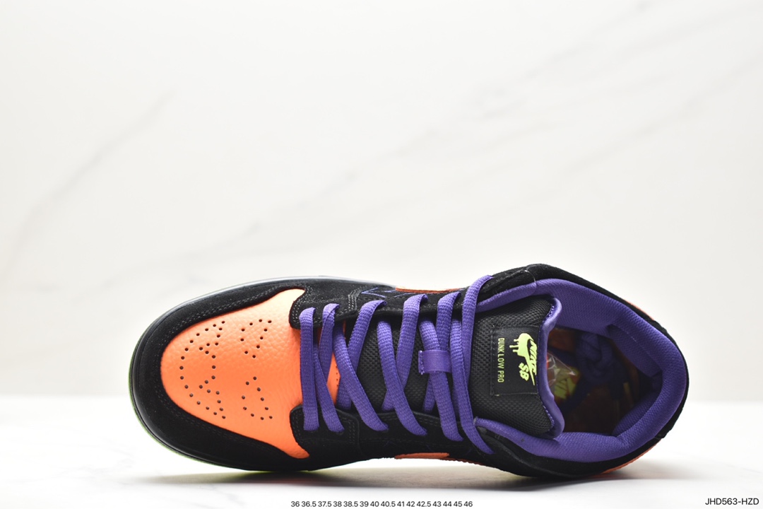 Halloween purple and orange spider web Nike SB Dunk Low Night of Mischief Halloween BQ6817-006