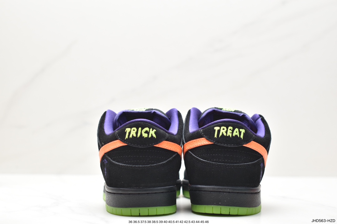 Halloween purple and orange spider web Nike SB Dunk Low Night of Mischief Halloween BQ6817-006