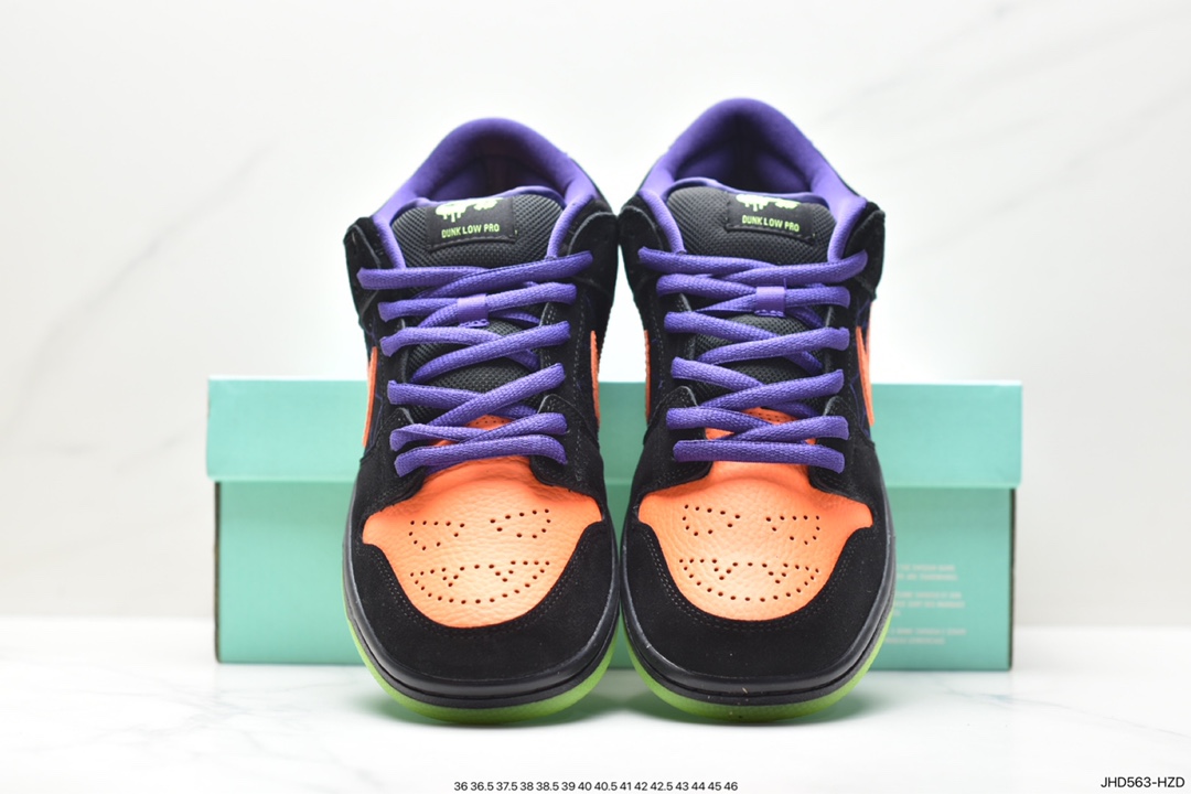 Halloween purple and orange spider web Nike SB Dunk Low Night of Mischief Halloween BQ6817-006