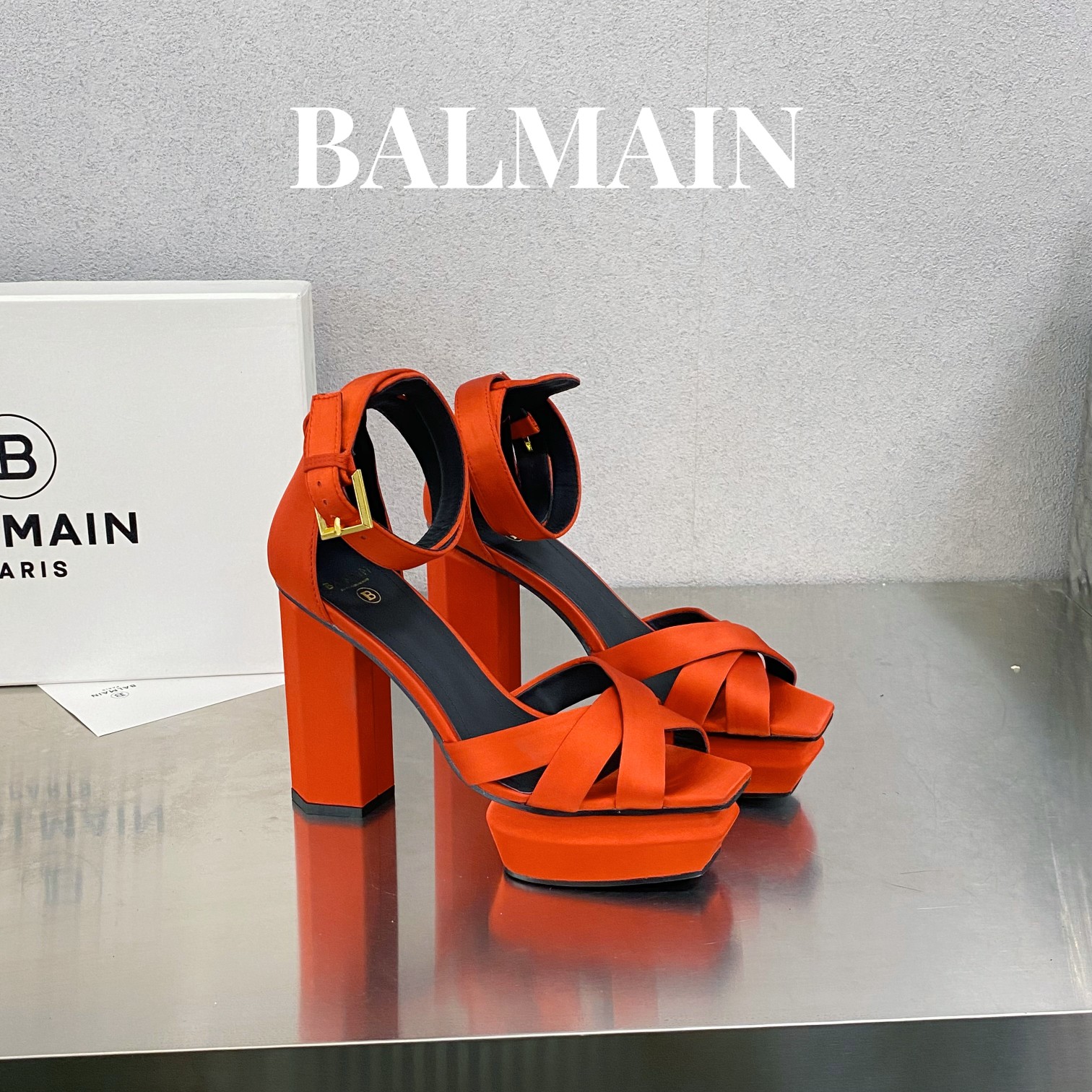 Balmain Scarpe Sandali Pelle bovina Cuoio genuino di pecora Seta Collezione Primavera/Estate Fashion