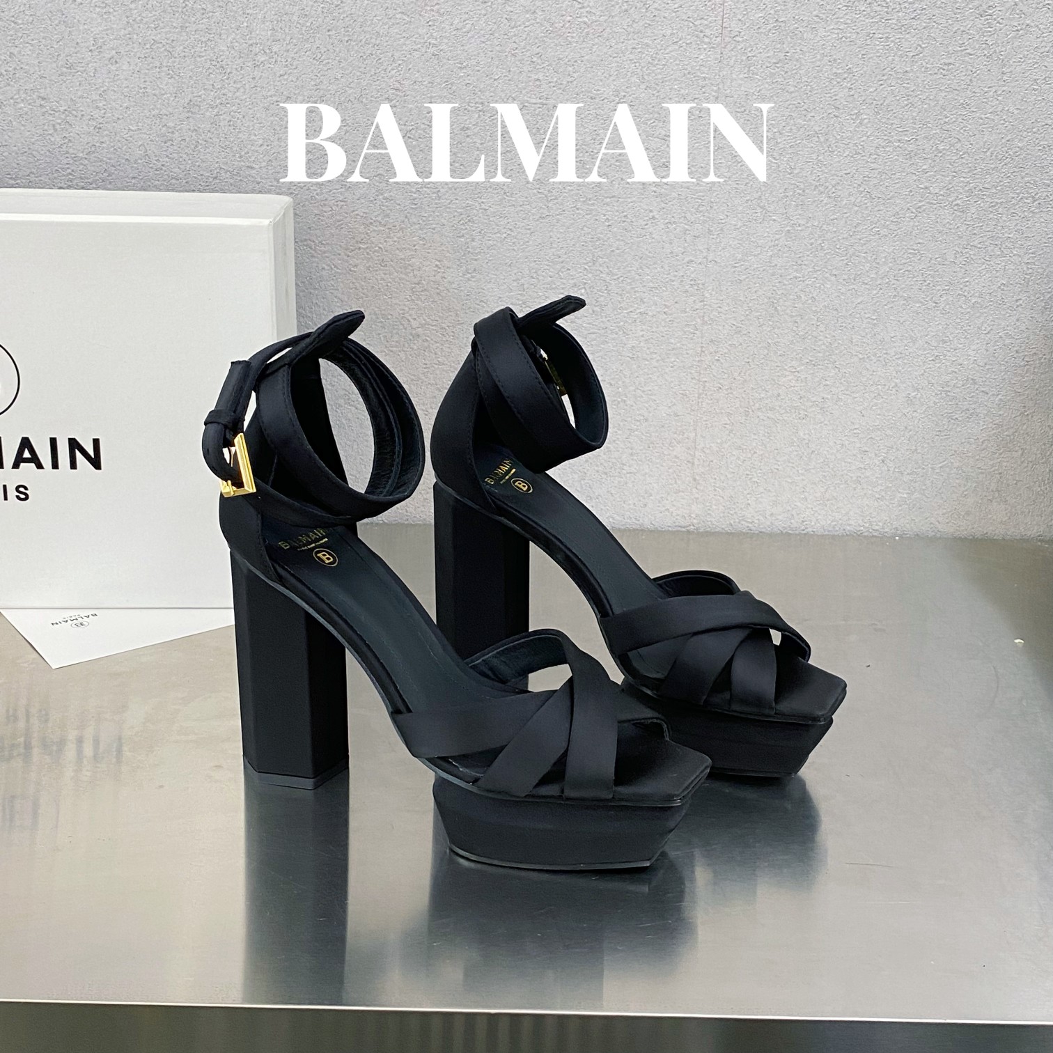 Balmain Perfetto
 Scarpe Sandali Pelle bovina Cuoio genuino di pecora Seta Collezione Primavera/Estate Fashion