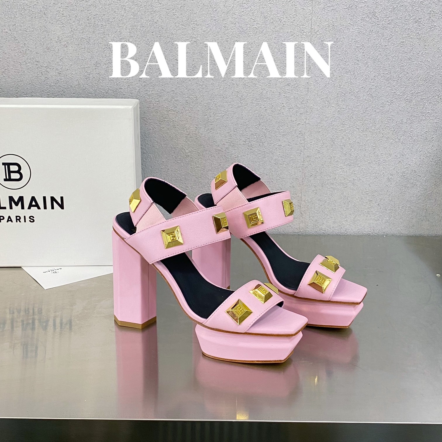 Balmain Scarpe Sandali Pelle bovina Cuoio genuino Cavallo di pecora Seta Collezione Primavera/Estate Fashion