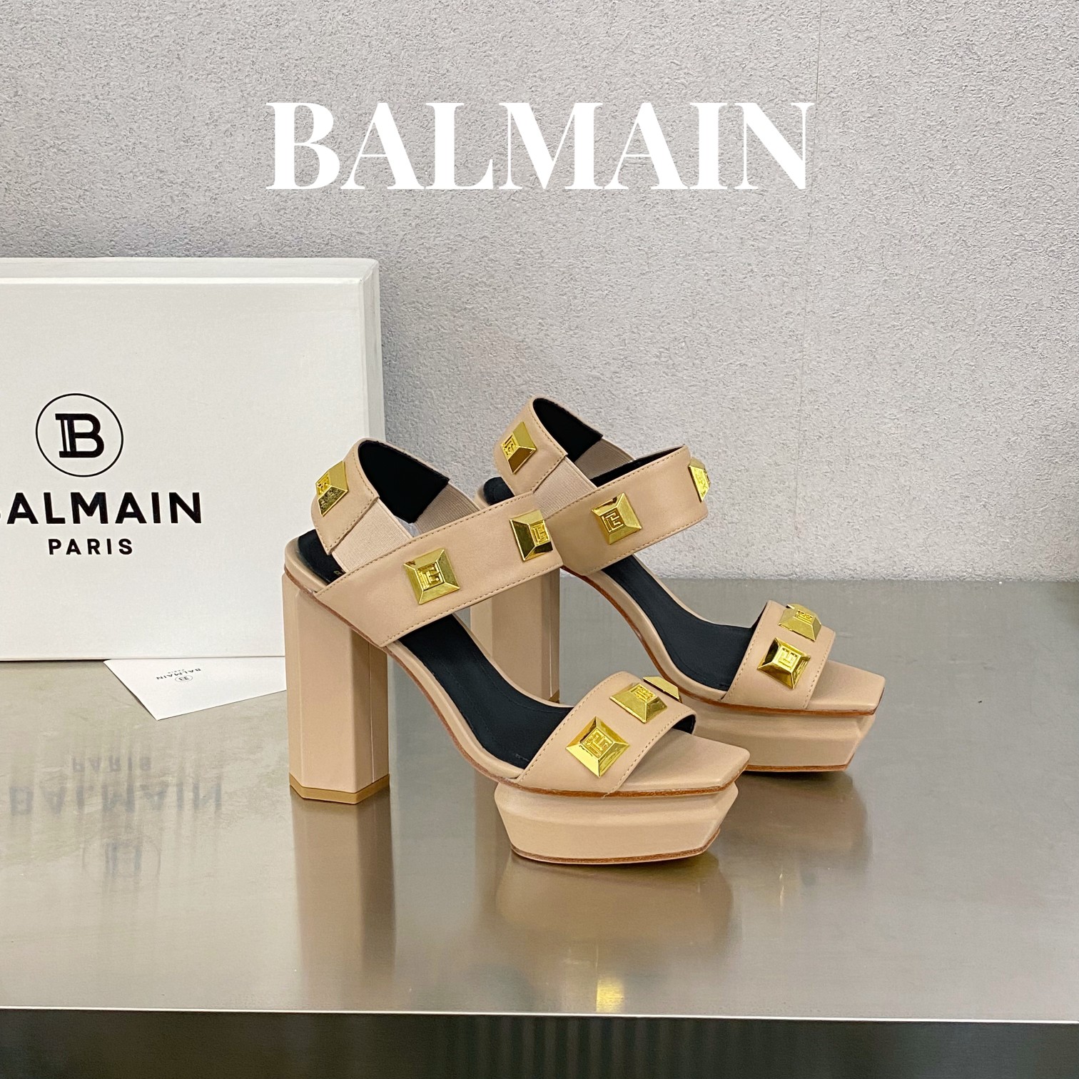 Balmain Scarpe Sandali Pelle bovina Cuoio genuino Cavallo di pecora Seta Collezione Primavera/Estate Fashion