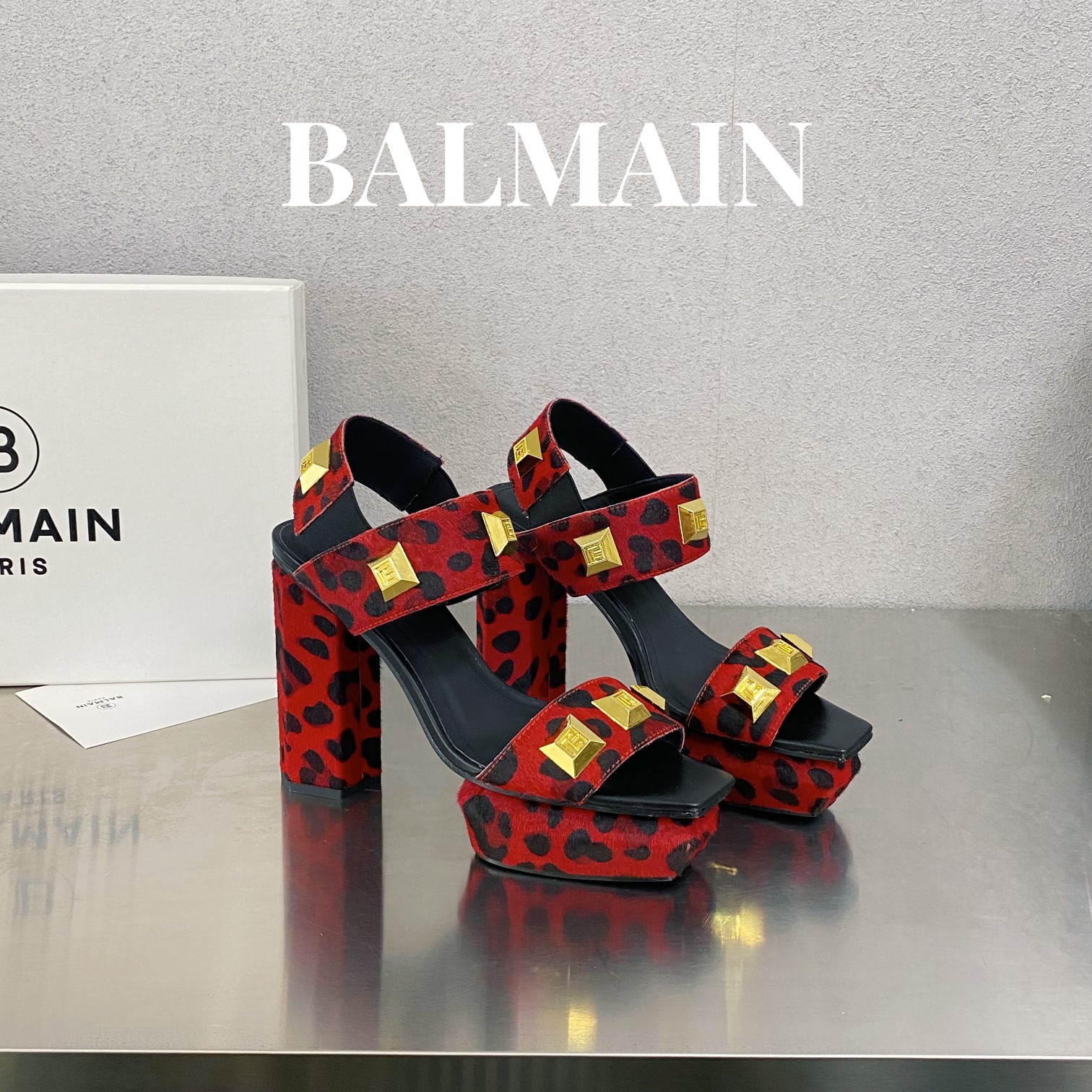 Balmain Scarpe Sandali Pelle bovina Cuoio genuino Cavallo di pecora Seta Collezione Primavera/Estate Fashion