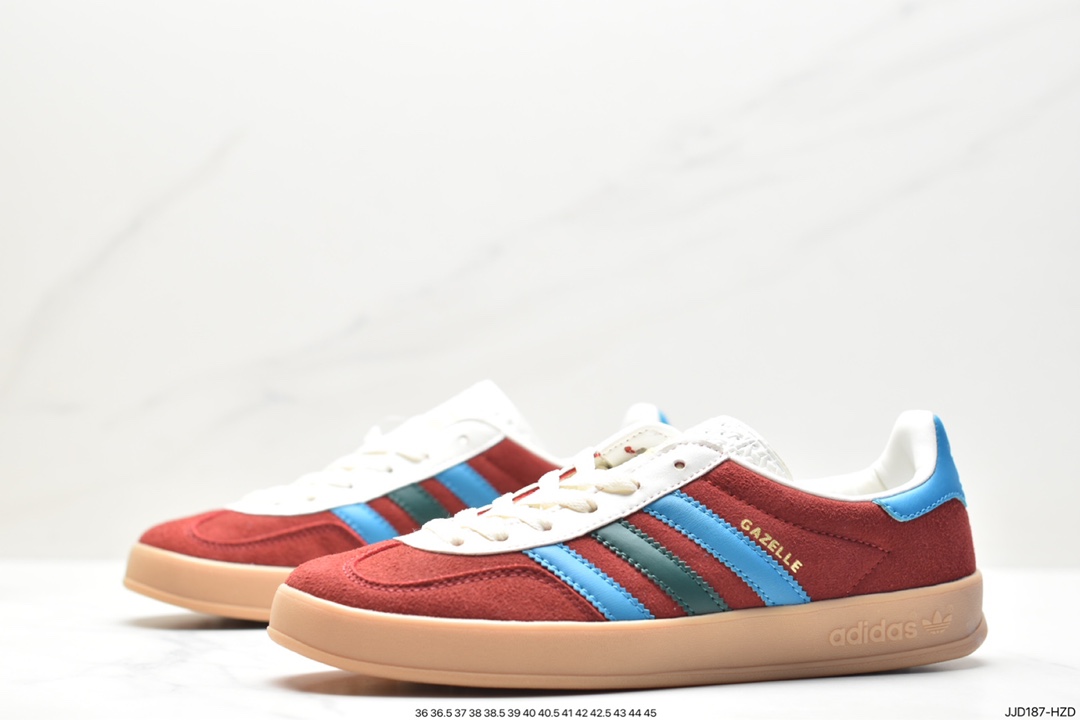 Adidas Originals Gazelle Indoor Trefoil Retro Anti-slip Wear-resistant Low-top Sneakers HQ8717