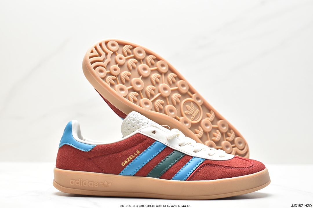 Adidas Originals Gazelle Indoor Trefoil Retro Anti-slip Wear-resistant Low-top Sneakers HQ8717