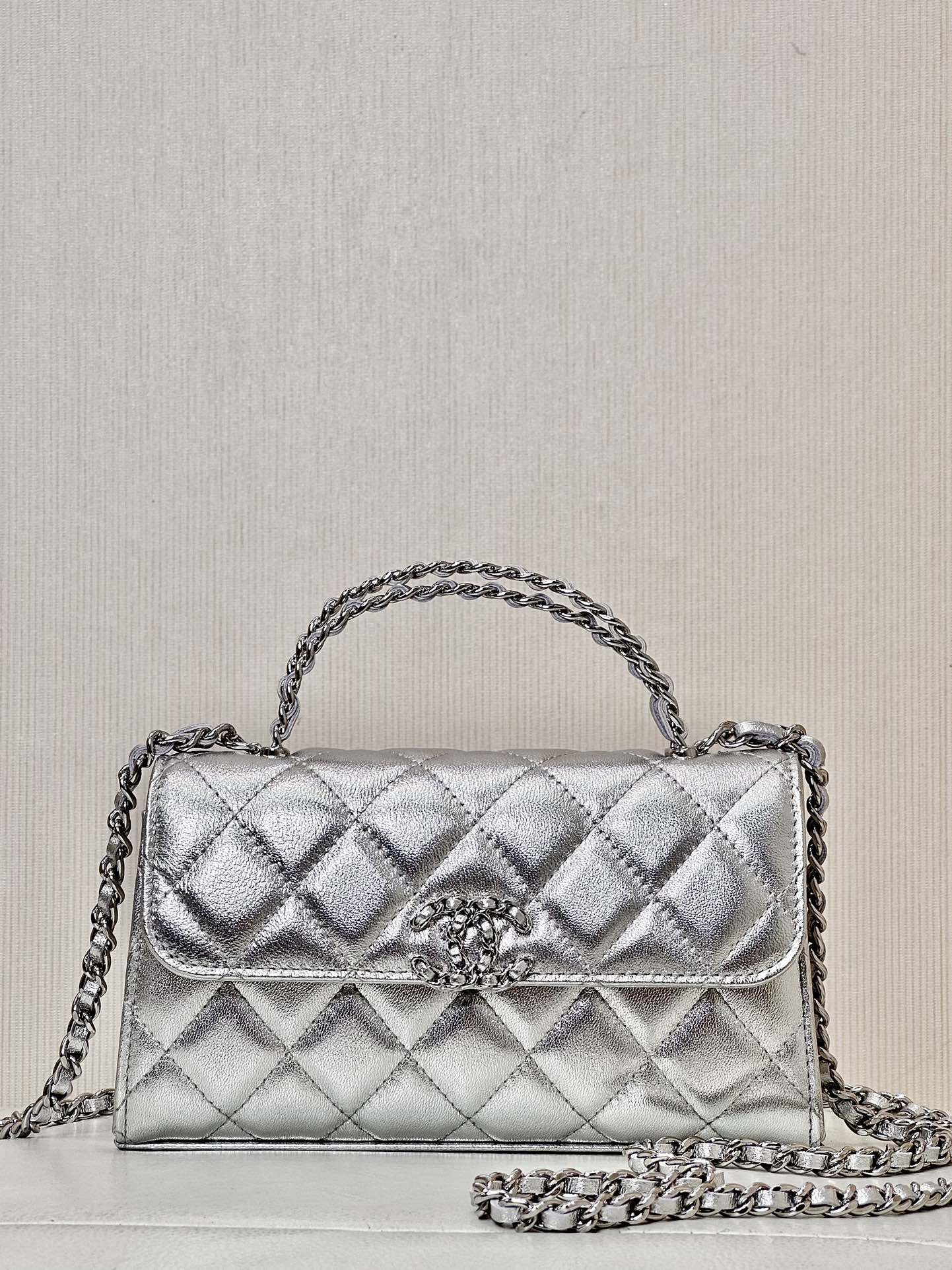 CHANEL シャネル ミニKelly クロスハンドル カブストーン牛革 キルティングチェーン シャンパン金具ロゴ 隠しモデル 人気モデル 旧ルート-トップ品質