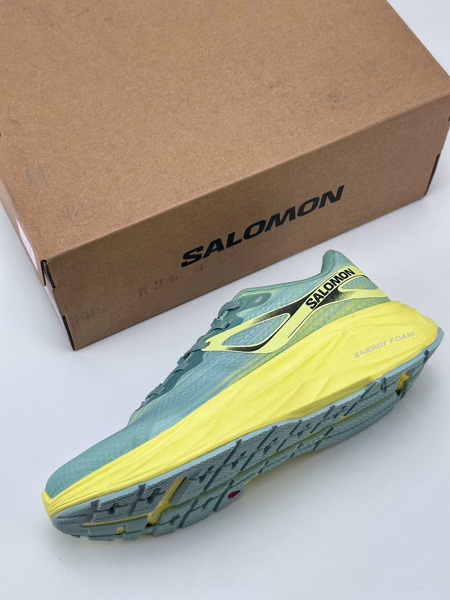 Salomon Aero Glide yellow green Salomon outdoor cross-country running shoes 471225 28