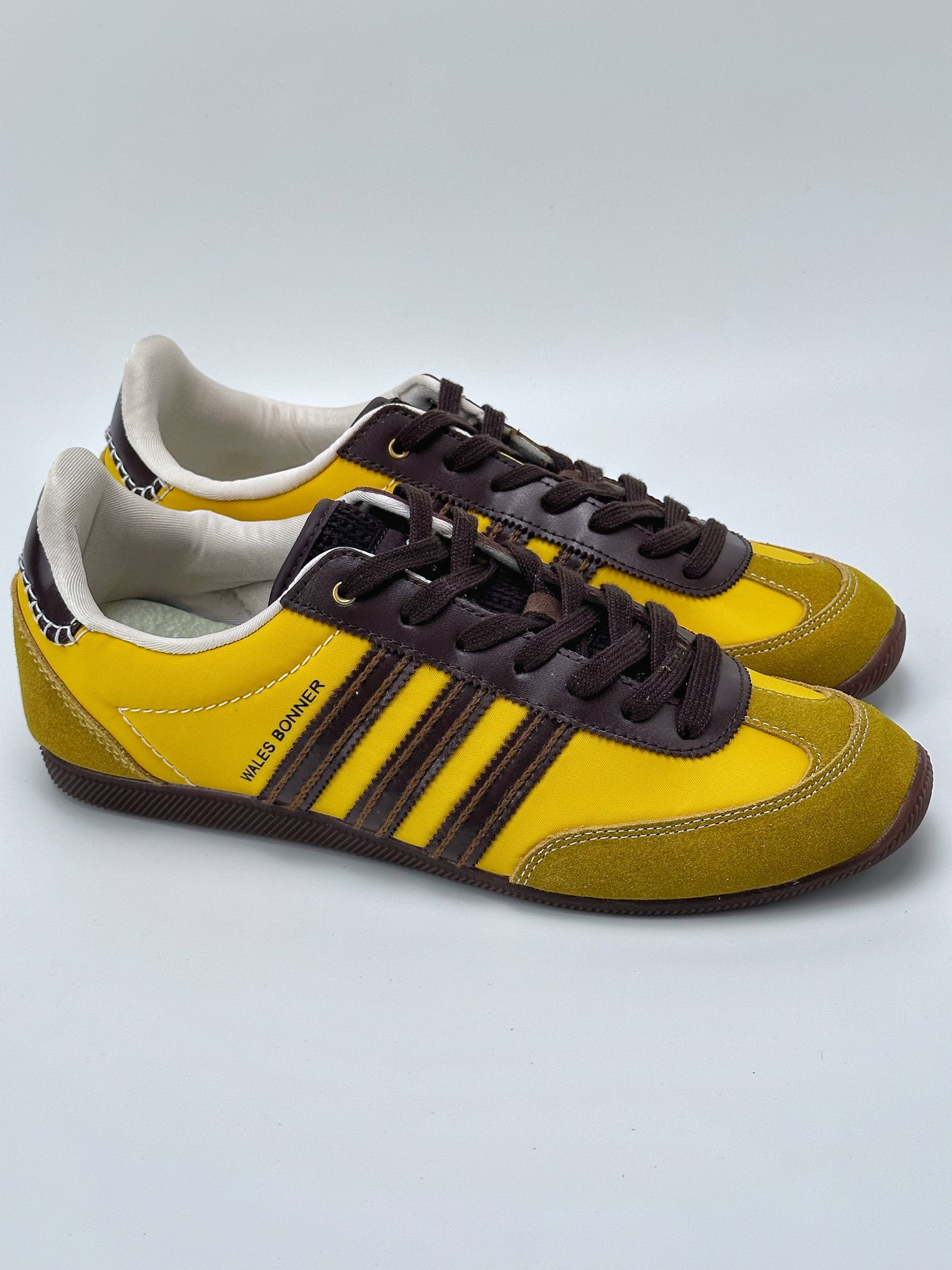 AD Originals Samba x Wales Bonner yellow and brown joint retro low-top casual sports jogging shoes GY5752