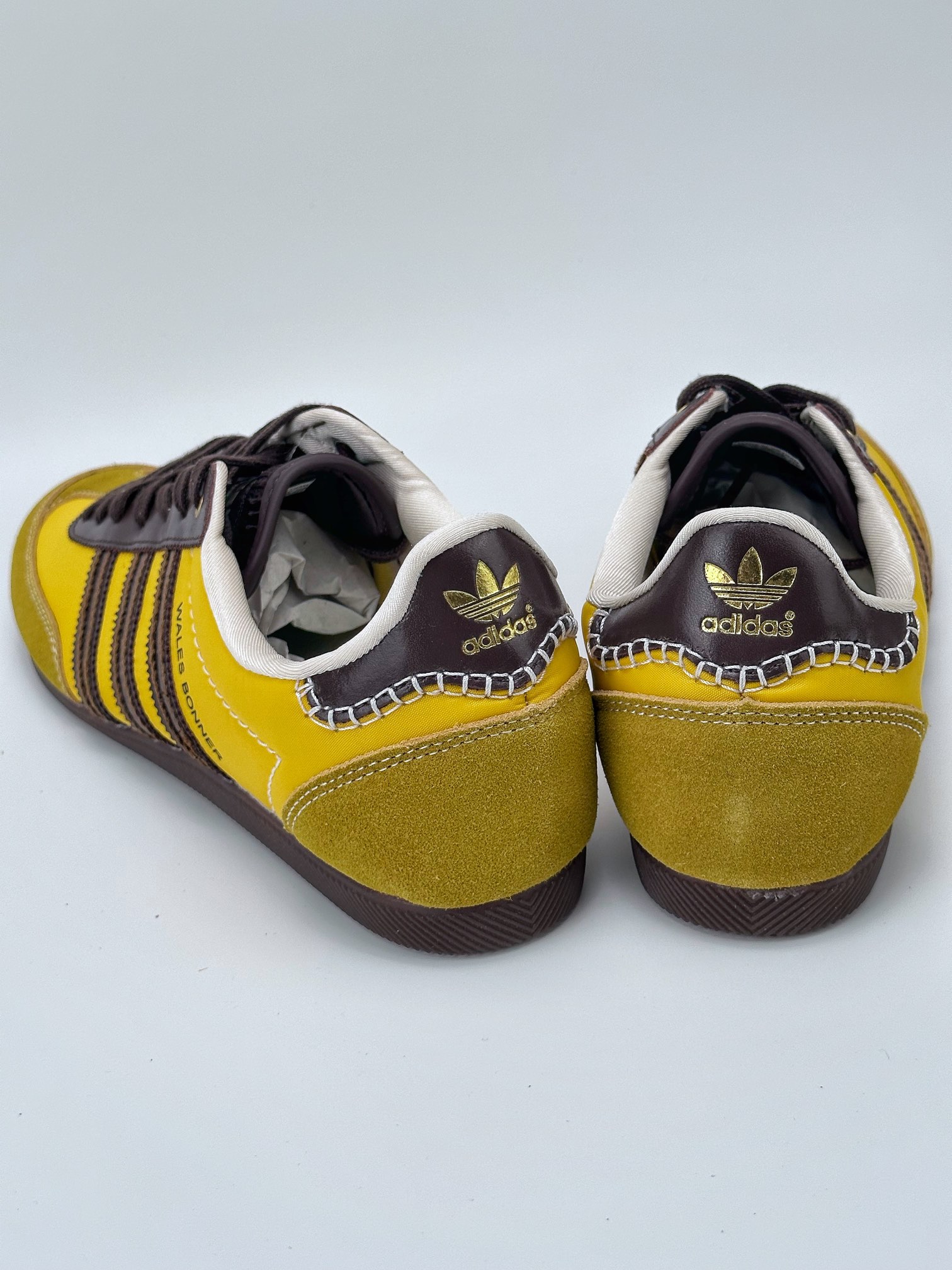 AD Originals Samba x Wales Bonner yellow and brown joint retro low-top casual sports jogging shoes GY5752