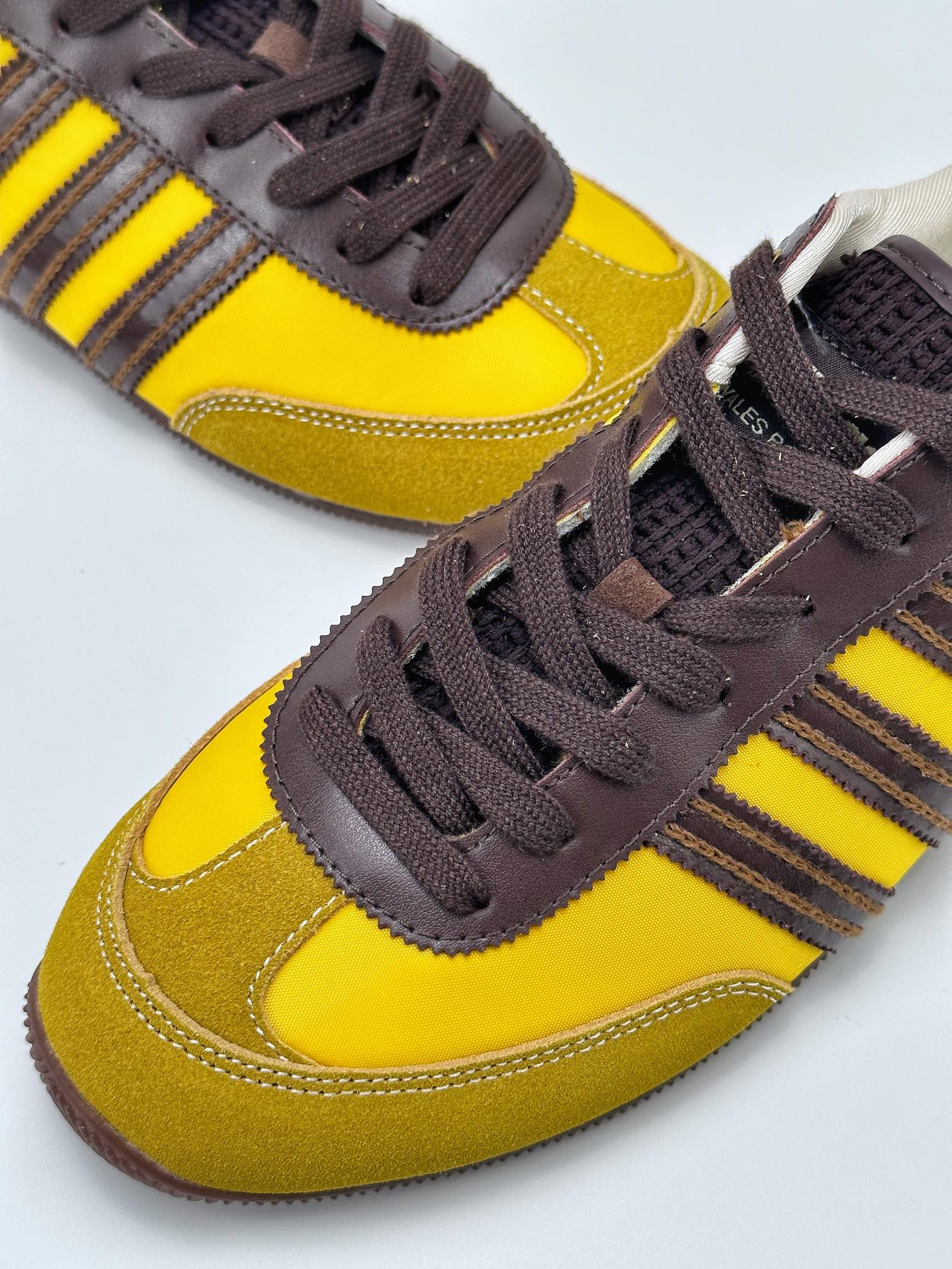 AD Originals Samba x Wales Bonner yellow and brown joint retro low-top casual sports jogging shoes GY5752